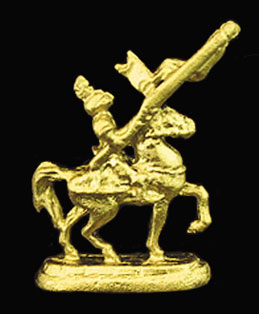 Dollhouse Miniature Knight On Horse Statue
